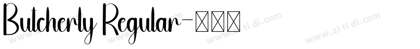 Butcherly Regular字体转换